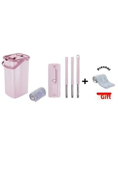 ARMESE Set de mopuri de curățare de calitate, găleată, mâner, cap, roz, 8 litri (cadou de înlocuire pentru cârpă)