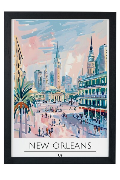 gxe.art NEW ORLEANS SUA Pictură decorativă de perete cu rame din lemn