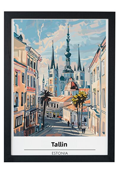 gxe.art ΤΑΛΙΝΝ ΕΣΤΟΝΙΑ Διακοσμητικός πίνακας τοίχου με ξύλινο πλαίσιο