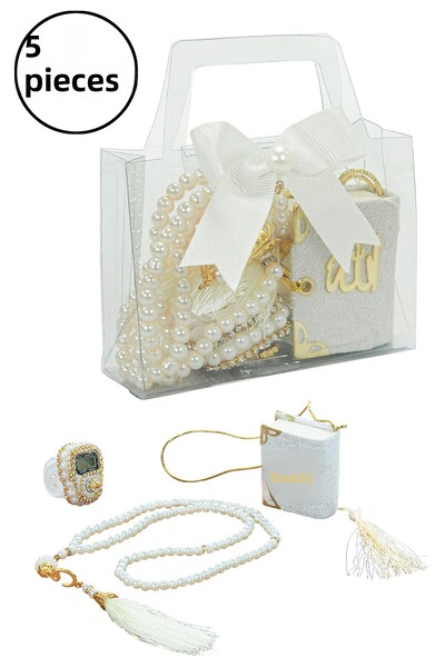 ihvan online 5 bucăți cadou Mevlüt cu geantă - Set mini Coran Zikirmatik Tesb...