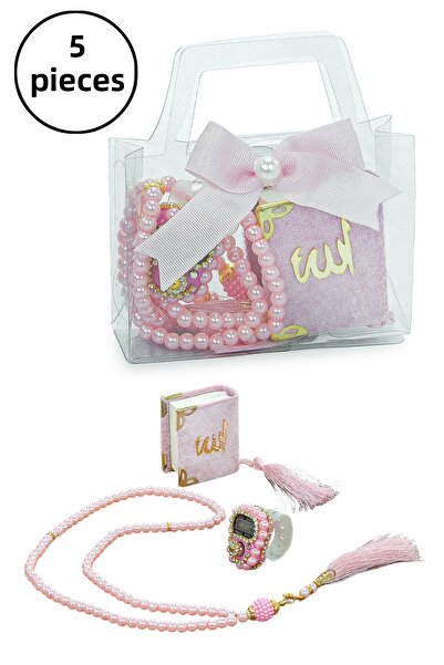 ihvan online 5 Mevlüt Gifts with Bags - Zikirmatik Prayer Beads Mini Quran Se...