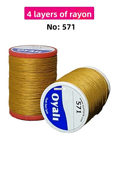 Royaleks Cordă de mătase artificială cu 4 straturi, broderie, mărgele, croșetat, nr:571