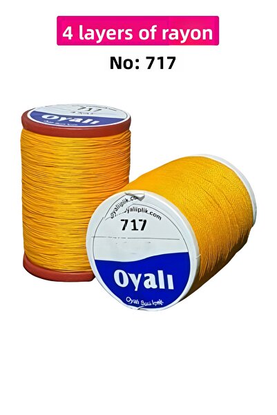 Rasanet Cordă de mătase artificială cu 4 straturi, broderie, mărgele, croșetat, nr:717