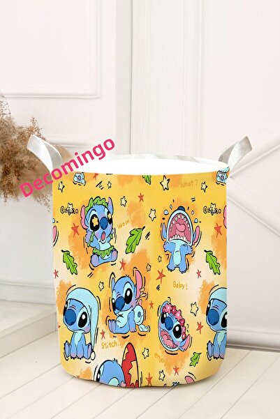 dekomingo Truncu Floor Stitch Patterned Toy Basket