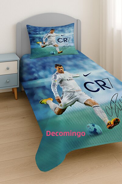 dekomingo Blue Cr7 Patterned Pique Suit