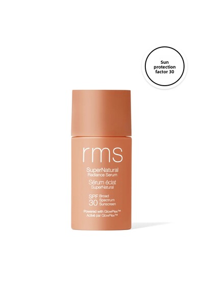 rms beauty سيروم الشمس سوبرناتشورال راديانس بعامل حماية من الشمس SPF 30، 30 مل