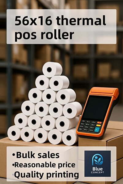 AbaTech لفائف آلة تسجيل النقد 56×16، 50 عبوة تحتوي على 500 قطعة