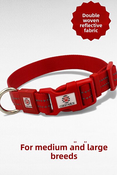 CARAMELOS Reflective Dog Collar, Large and Medium Breed Dog Collar, Dog Neck ...