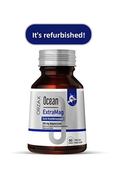 Ocean إكسترا ماج، مكمل غذائي ثلاثي المغنيسيوم 200 ملغ، 60 قرص
