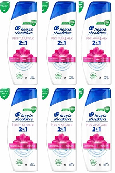 Head & Shoulders شامبو 2 في 1 ذو النعومة الحريرية × 6 قطع