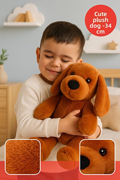 TOYFEST Cute Plush Dog 34 cm – Soft Stuffed Toy, Children's Sleeping Companion and Gift