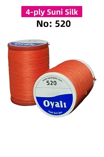 Royaleks Cordă de mătase artificială cu 4 straturi, broderie, mărgele, croșet...