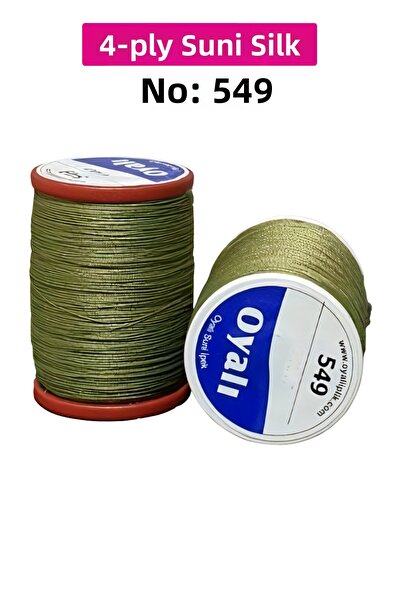 Royaleks Cordă de mătase artificială cu 4 straturi, broderie, mărgele, croșet...