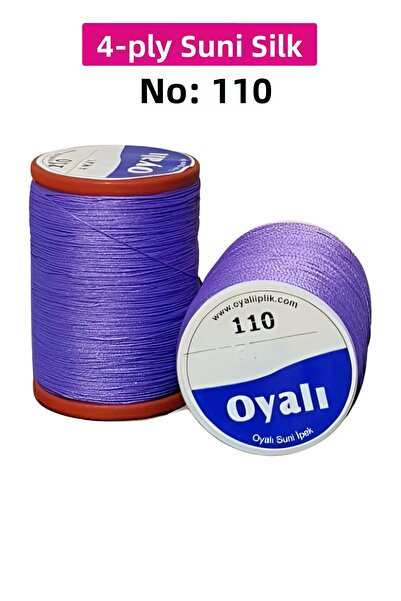 Royaleks Cordă de mătase artificială cu 4 straturi, broderie, mărgele, croșet...