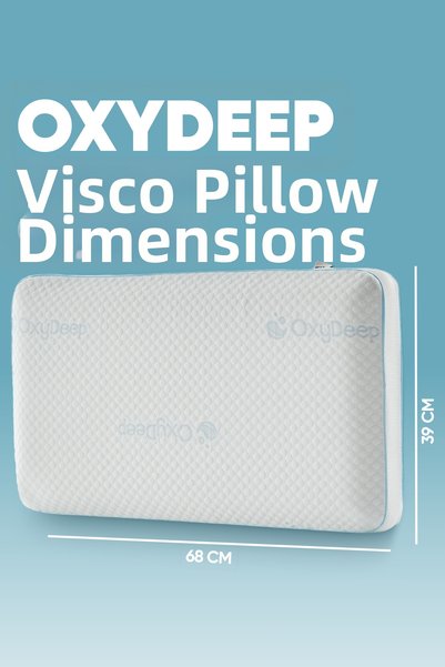Pillow Market Oxydeep Visco Sleeping Pillow [Soft] Breathable Sleep Regulator Orthopedic Chubby Pillow
