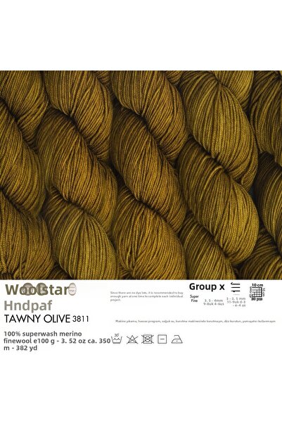 Gazzal Lână Star 100% lână merino superwash 100 g / 350 m fir fin pentru tricotat manual-3811