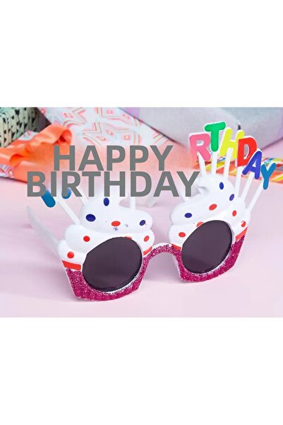 Go İthalat نظارات حفلات باللون الأبيض الفوشيا مع عبارة عيد ميلاد سعيد مكتوبة ...