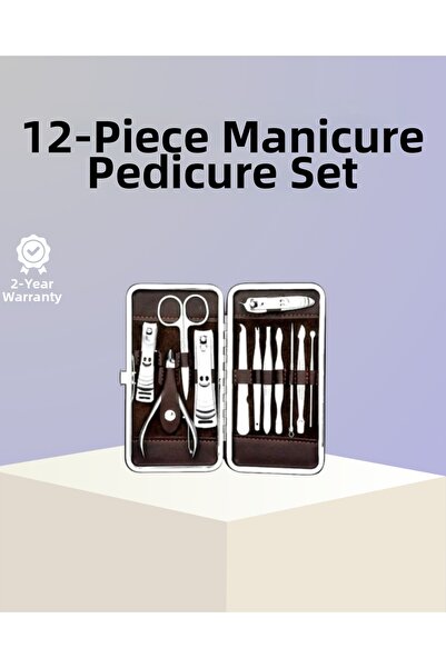 UCUZTEKNO مجموعة مانيكير متعددة الوظائف من الفولاذ المقاوم للصدأ مكونة من 12 ...