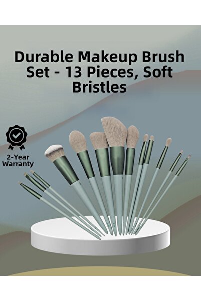 UCUZTEKNO Soft Bristled Aesthetic Design 13-Piece Makeup Brush Set for Daily ...