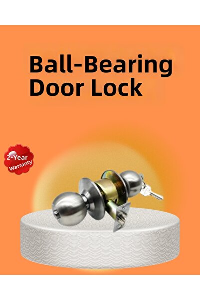 UCUZTEKNO قفل باب بمقبض بلون غير لامع - نوع دخول