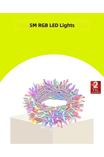 Epilons كابل شفاف موفر للطاقة 5 متر 50 مصباح LED للديكور