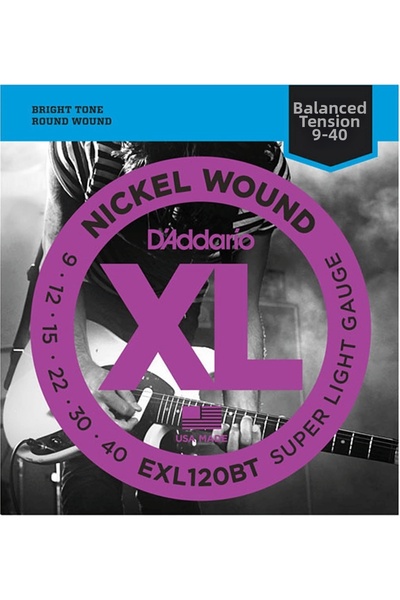 Daddario Coarde pentru chitară electrică D'addario EXL120BT (9-40)