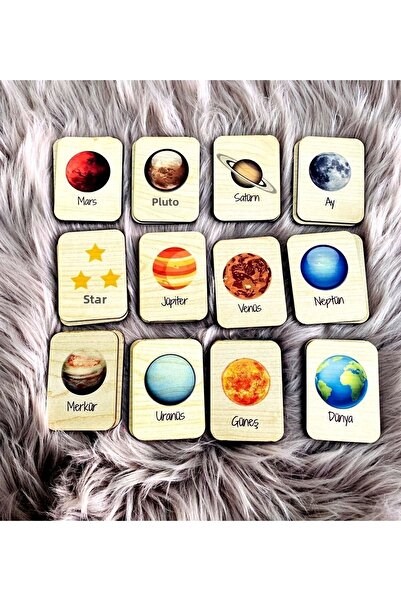 Marsilyan لعبة مطابقة الذاكرة للكواكب، لعبة ألغاز تعليمية خشبية