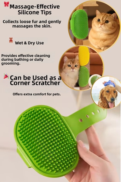 AVEO 1 Piece Mixed Color Silicone Adjustable Cat and Dog Grooming and Washing...