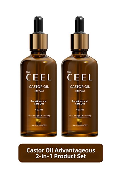 The Ceel 2-Pack of Pure Castor Oil Cold Pressed Anti-Spill and Nourishing Effect 50 ml