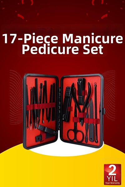 toyigoo 17 Piece Hand Foot Care Set Nail Cleaning Manicure Pedicure Tweezers ...