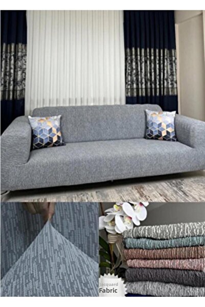 ARTUÇ Canapea cu scaun din scoarță de copac Jacquard husă de canapea extensib...