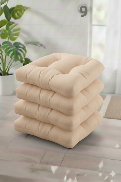 MoMMe PERNEA PENTRU SCAUN 45X45 CM CU COLTE OVALE CU LACĂTURI 4 BUC