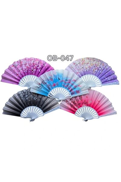 DefneToprak مروحة قماش بلاستيكية 12 قطعة ألوان مختلطة