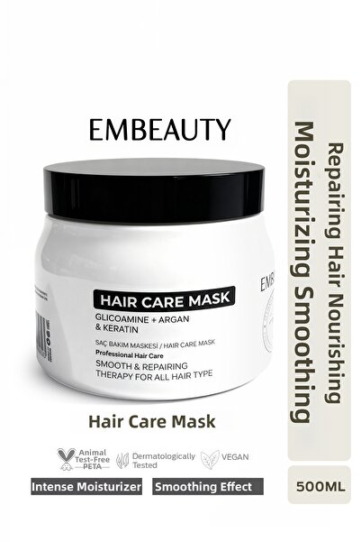 Embeauty قناع مغذي لإصلاح الشعر بالكيراتين وفعال للعناية المكثفة بالشعر 500 مل