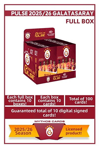 Galatasaray بطاقات لاعبي كرة القدم من بولس 2025/26 - صندوق كامل