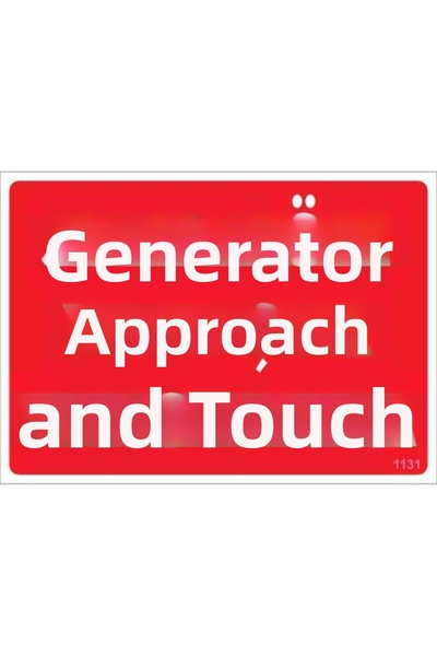 Ethab Ticaret لافتة تحذير من القرب من المولدات الكهربائية 25x35 كود:1131