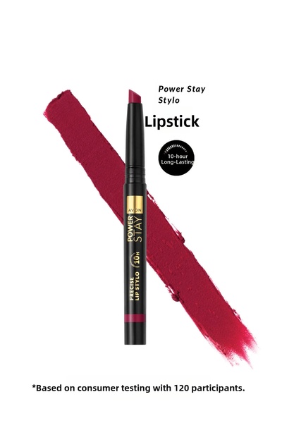 AVON قلم تحديد الشفاه باور ستاي - لون أحمر الشفاه - لون عنابي