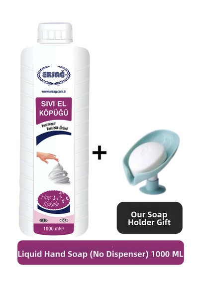 Ersağ رغوة سائلة لليدين (بدون جهاز) 1000 مل - (هدية موزع الصابون لدينا) 127-3