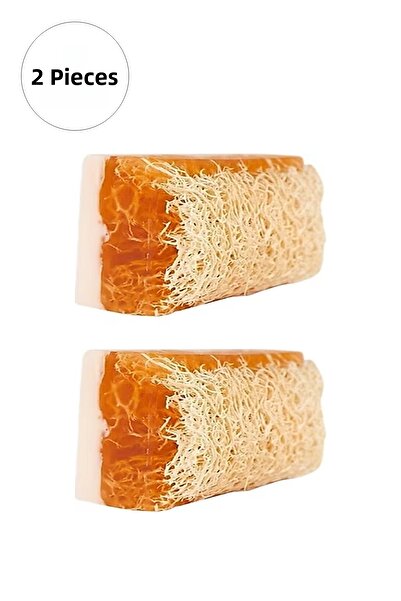 Marsilyan 2 Pieces Natural Pumpkin Fiber Donkey Milk Soap