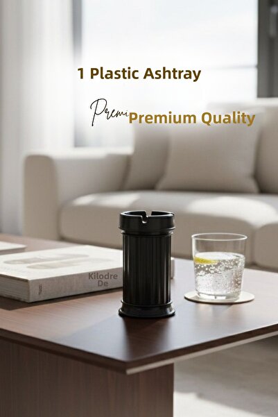 grimorlife 1 брой черна декоративна пластмасова безмирисна и огнеупорна пепелник