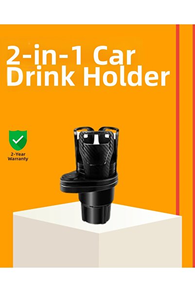 MericLine Car Cup Holder 360 °   Rotating Double Compartment Carbon Fiber Design
