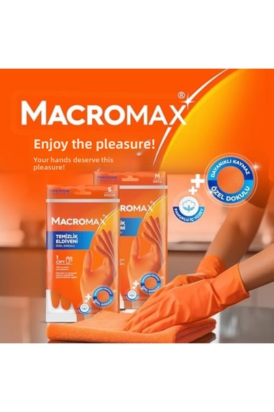 Yıldızan Terra Organik Macro Max Large Size Cleaning Gloves with Cotton Inner...