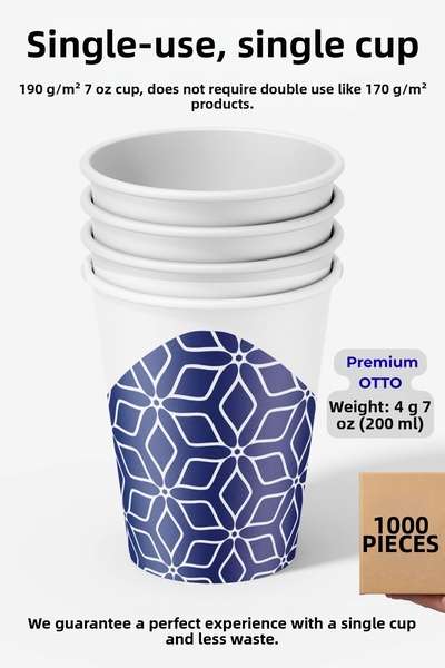 cupistanbul 7 oz Paper Cups (200 ml) - 1000 Pieces - Wholesale Package Cup Istanbul