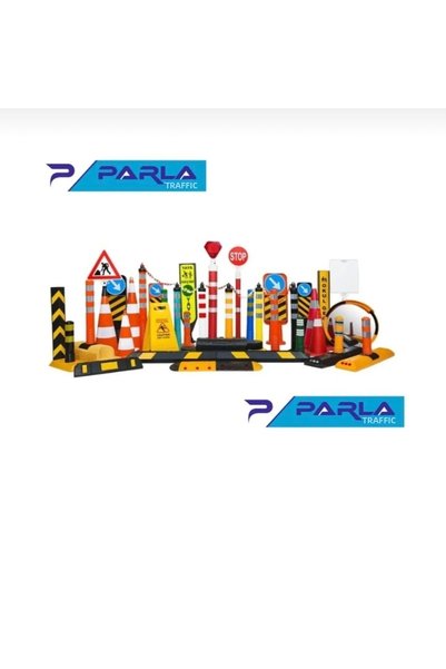 Generic Brand علامة المرور ذات الوزن القانوني باللون الأحمر من Park No Parking - قطعتان
