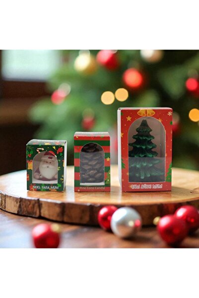 Parmend Life مجموعة شموع رأس السنة مكونة من 3 قطع