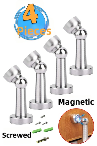 Badem10 Πόρτα επίπλων 4 τεμαχίων - Μεταλλικό πώμα με βίδες, θήκη και στοπ χρω...