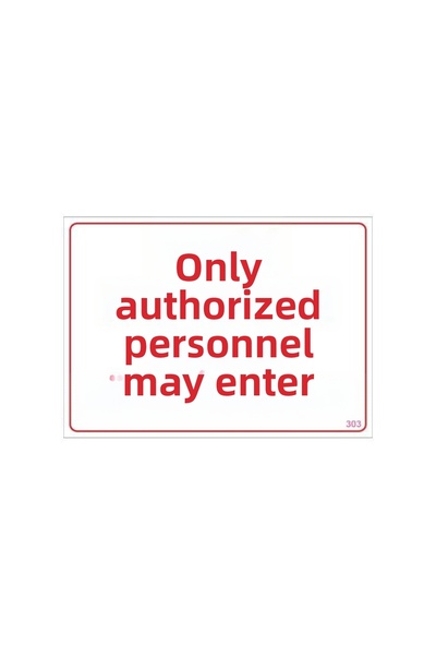 Mestore Warning Sign No One Else from Authority 25X35 Code:303 - 9996670031714