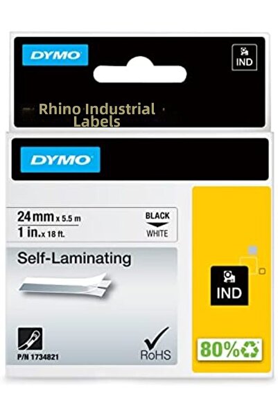 Yıldızan متجر nht Dymo RhinoPRO، فينيل مصفح (24 مم × 5.5 متر)، أبيض/أسود - 17...