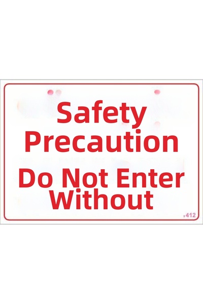Ethab Ticaret Safe Measure Warning Sign 25X35 Code:1412