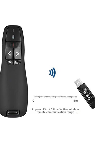 Yıldızan جهاز عرض ليزر لاسلكي عن بعد مع جهاز استقبال USB 2.4 جيجا هرتز Powerp...